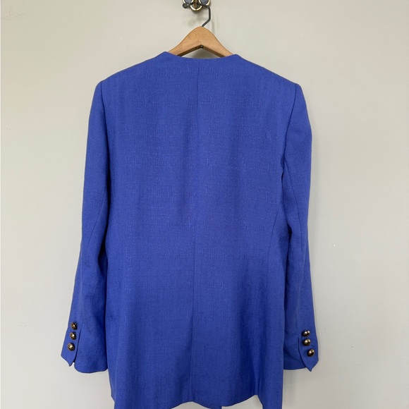 Vintage Jacket | Worthington Blue Double-Breasted Blazer | Size 10 - Picture 4 of 10